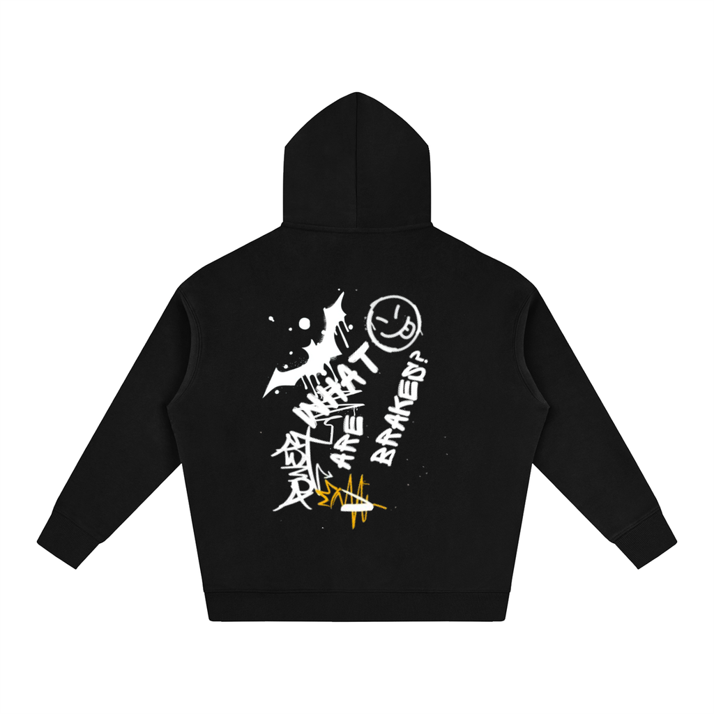 NO BRAKES | Black oversized hoodie